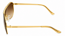 Load image into Gallery viewer, Guess Mens Rose Gold Shield Sunglasses, Pink Gradient Lens. GO00039. 28F
