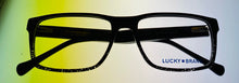 Load image into Gallery viewer, Lucky Mens Ophthalmic Black Soft Rectangle Plastic Frame D401 55mm
