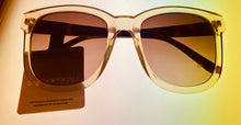 Load image into Gallery viewer, Lucky Brand Womens Plastic Taupe Large Square Sunglass, Gradient Lens D2006
