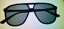 Load image into Gallery viewer, Kenneth Cole Reaction Matte Black Mens Plastic Aviator Sunglass, KC1418. 2X
