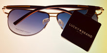 Load image into Gallery viewer, Lucky Brand Gold Mens Metal Aviator, Blue Gradient Lens Clemente
