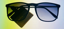 Load image into Gallery viewer, Lucky Brand Mens Matte Black Plastic Rectangle Sunglass, Gradient Lens Alexander
