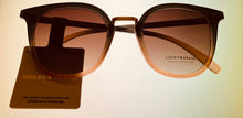Load image into Gallery viewer, Lucky Brand Womens Grey Peach Gradient Plastic Square Sunglass, Pico
