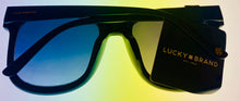 Load image into Gallery viewer, Lucky Brand Womens Plastic Black Large Square Sunglass, Gradient Lens D2006
