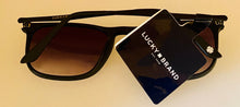 Load image into Gallery viewer, Lucky Brand Mens Matte Black Plastic Rectangle Sunglass, Gradient Lens Alexander
