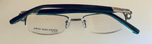 Load image into Gallery viewer, Jones New York Unisex Eyeglass Rimless Rectangle Teal Metal J136. 48mm
