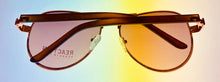 Load image into Gallery viewer, Kenneth Cole Reaction Mens Sunglass Gold Metal Aviator, Gradient Lens KC1302 28F

