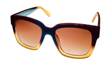 Load image into Gallery viewer, Lucky Brand Unisex Oversized Square Plastic Sunglass Sycamore, Brown Yellow Gradient
