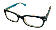 Load image into Gallery viewer, Lucky Brand Mens Ophthalmic Eyeglass Rectangle Wonder Black Blue Plastic 46mm
