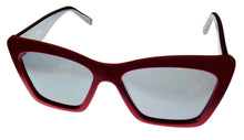 Load image into Gallery viewer, Fila Unisex Sunglasses Plastic Black Cateye, Gradient Lens. SF9481. Red
