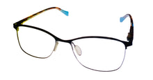 Load image into Gallery viewer, Lucky Mens Ophthalmic Soft Rectangle Black Metal Frame. D509 54mm
