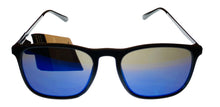 Load image into Gallery viewer, Lucky Brand Mens Black Plastic Rectangle Sunglass, Blue Flash Alexander
