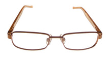 Load image into Gallery viewer, Lucky Brand Mens Ophthalmic Eyeglass Rectangle Brown Metal Zipper 50mm
