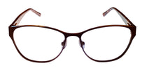 Load image into Gallery viewer, Jones New York Brown Unisex Metal Soft Cat Eye Eyewear Frame, J488. 55mm
