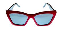 Load image into Gallery viewer, Fila Unisex Sunglasses Plastic Black Cateye, Gradient Lens. SF9481. Red
