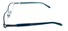Load image into Gallery viewer, Jones New York Unisex Eyeglass Rimless Rectangle Teal Metal J136. 48mm
