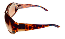 Load image into Gallery viewer, Reaction Sunglass Womens Tortoise Rectangle Plastic, Gradient Lens KC1101. 52F
