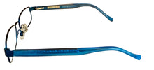 Load image into Gallery viewer, Lucky Brand Mens Ophthalmic Eyeglass Rectangle Blue Metal Zipper 50mm
