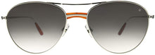 Load image into Gallery viewer, John Varvatos Artisan JV V533 SIL Silver Metal Pilot Sunglasses Grey Gradient Lens John Varvatos
