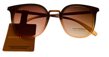 Load image into Gallery viewer, Lucky Brand Womens Grey Peach Gradient Plastic Square Sunglass, Pico

