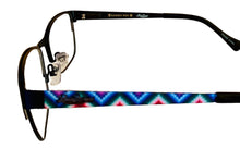 Load image into Gallery viewer, Lucky Brand Mens Black Soft Rectangle Metal Frame Tides 54mm
