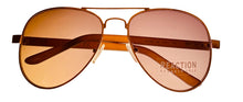 Load image into Gallery viewer, Kenneth Cole Reaction Mens Sunglass Gold Metal Aviator, Gradient Lens KC1302 28F
