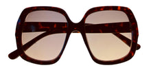 Load image into Gallery viewer, Kenneth Cole Reaction Womens Tortoise Square Plastic Sunglass KC1412. 52B
