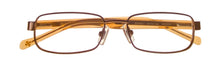 Load image into Gallery viewer, Lucky Brand Mens Ophthalmic Eyeglass Rectangle Brown Metal Zipper 50mm
