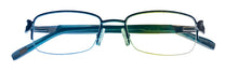 Load image into Gallery viewer, Jones New York Unisex Eyeglass Rimless Rectangle Teal Metal J136. 48mm
