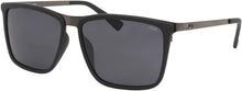 Load image into Gallery viewer, Fila SF8495 568P Sunglasses Men's Black/Grey Polarized Lenses Square 57mm Fila
