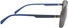 Load image into Gallery viewer, Fila SF8493 627P Sunglasses Men's Gunmetal/Grey Polarized Lenses Square 60mm Fila

