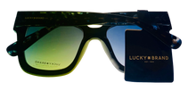 Load image into Gallery viewer, Lucky Brand Unisex Sunglasses Black Plastic Square Sycamore, Gradient Lens
