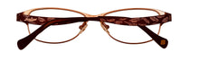 Load image into Gallery viewer, Lucky Womens Ophthalmic Soft Rectangle Metal Frame Tickle Brown 46mm
