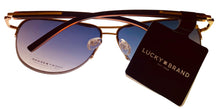 Load image into Gallery viewer, Lucky Brand Gold Mens Metal Aviator, Blue Gradient Lens Clemente
