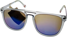 Load image into Gallery viewer, Fila Mens Matte Crystal Soft Square Metal Sunglass, Flash Lens SF9341 Z69B

