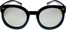Load image into Gallery viewer, Converse Womens Black Plastic Round Sunglass, Silver Flash Lens H084
