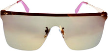 Load image into Gallery viewer, Converse Mens Flat Front Mount Rose Gold Metal Shield Sunglass, Gold Flash Lens H119
