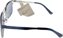 Load image into Gallery viewer, Fila Mens Brushed Silver Metal Rectangle Sunglass SF9949 581X Fila
