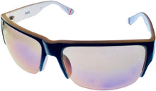 Load image into Gallery viewer, Fila Sunglass Mens Rectangle Plastic Blue White Wrap Sunglass SF9340. 5G3V Fila
