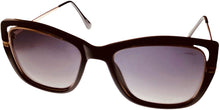 Load image into Gallery viewer, Esprit Womens Black Gold Plastic Square Sunglass ET39110 538

