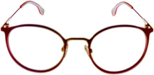 Load image into Gallery viewer, Converse Mens Soft Round Metal Red Silver Eyewear Frame Q205 50mm
