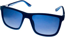 Load image into Gallery viewer, Fila Mens Matte Black Blue Front Rectangle Sunglass SF9286 05G3 Fila
