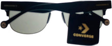Load image into Gallery viewer, Converse Mens Soft Square Plastic Black Gold Sunglass, Smoke Lens H065
