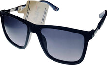 Load image into Gallery viewer, Fila Mens Black Blue Front Rectangle Sunglass, Smoke Gradient SF9286 Z42 Fila
