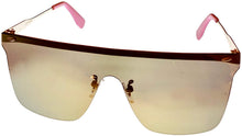 Load image into Gallery viewer, Converse Mens Flat Front Mount Rose Gold Metal Shield Sunglass, Gold Flash Lens H119
