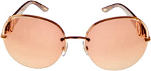 Load image into Gallery viewer, Chopard Women Rose Gold Rimless Round Plastic Sunglass, Gradient Lens SCHB67S Chopard
