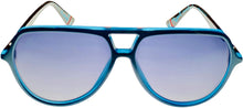 Load image into Gallery viewer, Fila Mens Plastic Blue Aviator Sunglass, Smoke Gradient Lens SF9342 0T31 Fila
