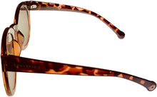 Load image into Gallery viewer, Converse Womens Tortoise Plastic Round Sunglass, Blue Flash Lens H084
