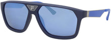 Load image into Gallery viewer, Fila SF8496 U43P Sunglasses Men's Blue/Blue Polarized Lenses Square 59mm Fila
