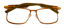 Load image into Gallery viewer, Fila Mens Gold Green Ophthalmic Soft Rectangle Metal Frame F0014. 03. 55mm
